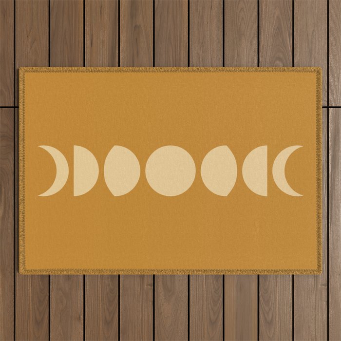 Minimal Moon Phases I Outdoor Rug Gallery Image 1