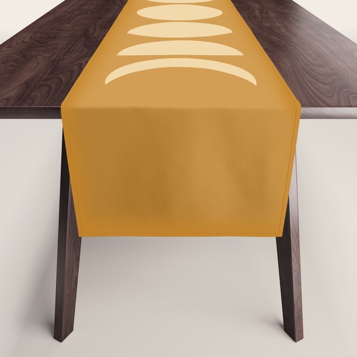 Minimal Moon Phases I Table Runner Gallery Image 1
