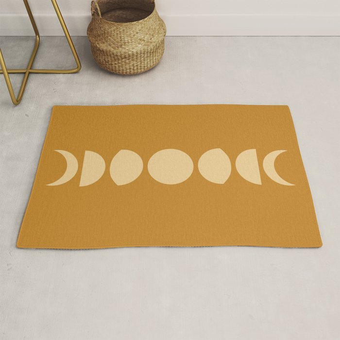 Minimal Moon Phases I Rug Gallery Image 1