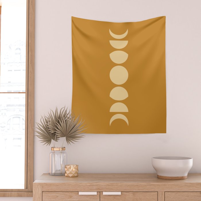 Minimal Moon Phases I Wall Tapestry Gallery Image 2