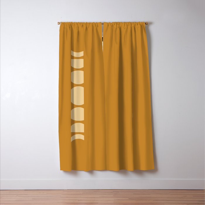 Minimal Moon Phases I Window Curtain Gallery Image 3