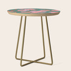 English Roses in Pink and Green Side Table Gallery Image 1