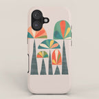 Quirky retro palm trees iPhone Case Gallery Image 1