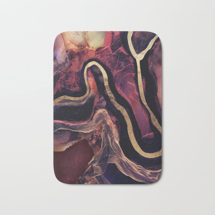 Golden River Abstract Bath Mat Gallery Image 1
