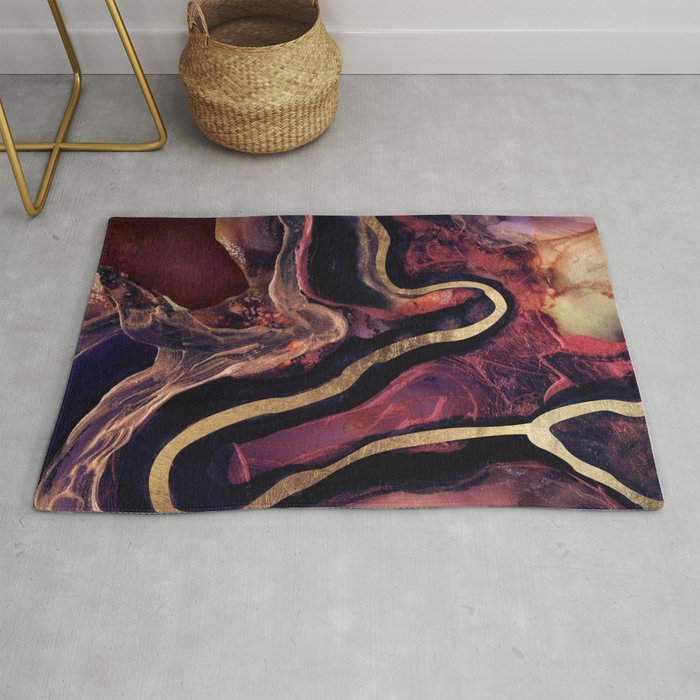 Golden River Abstract Rug Gallery Image 1