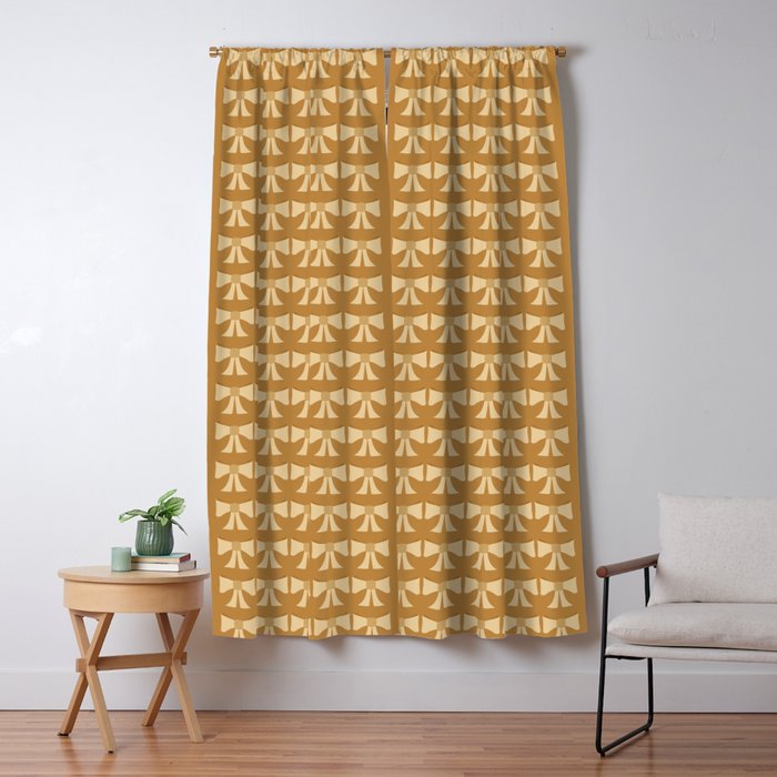 Vintage Bows XIII Orange Window Curtain Gallery Image 1
