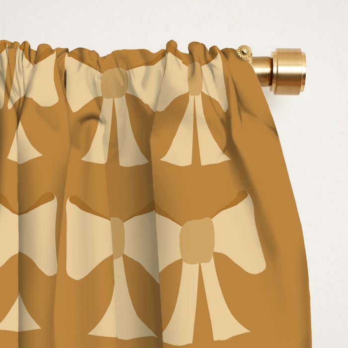 Vintage Bows XIII Orange Window Curtain Gallery Image 2