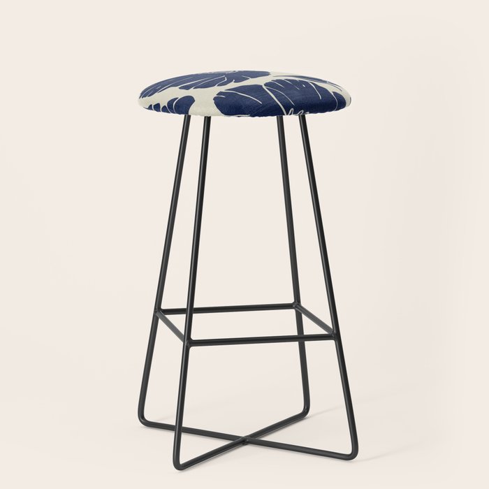 Poppies Indigo Stool