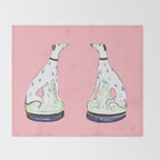 STAFFORDSHIRE GREYHOUND TWINS Throw Blanket Gallery Image 2