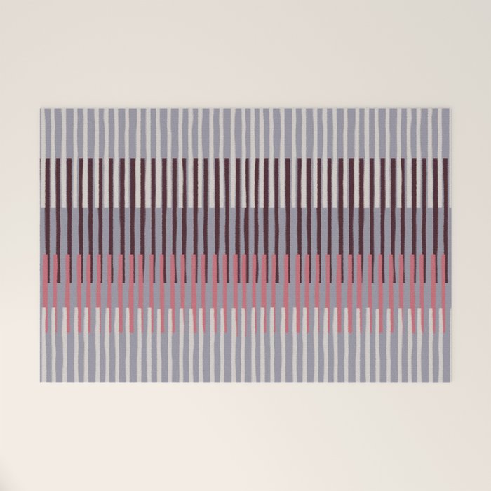 Painted Stripes Layered Welcome Mat Gallery Image 1