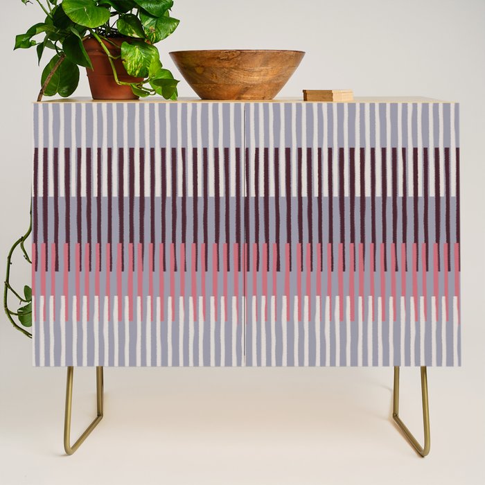 Painted Stripes Layered Credenza Gallery Image 1
