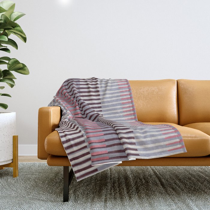 Painted Stripes Layered Throw Blanket Gallery Image 1