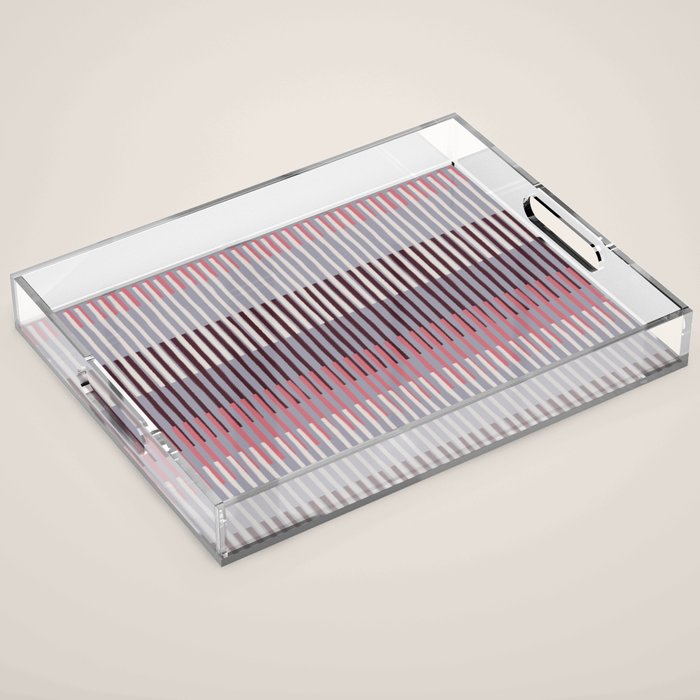 Painted Stripes Layered Acrylic Tray Gallery Image 1