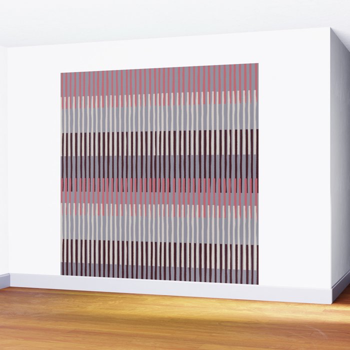 Painted Stripes Layered Wall Mural Gallery Image 2
