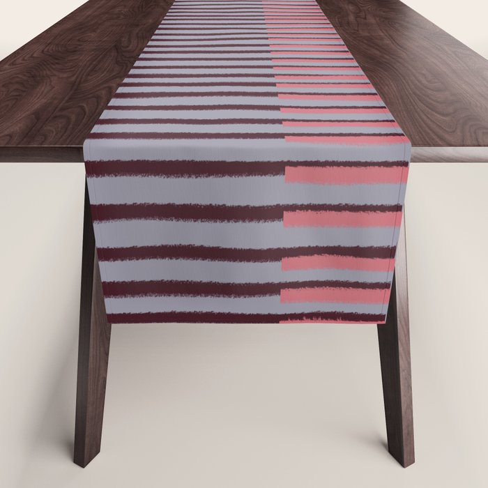 Painted Stripes Layered Table Runner Gallery Image 1