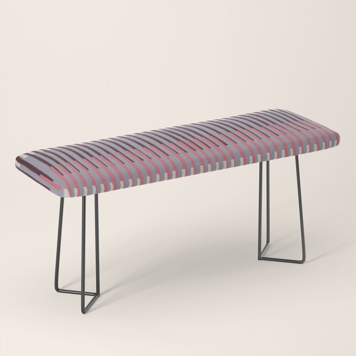 Painted Stripes Layered Bench Gallery Image 1