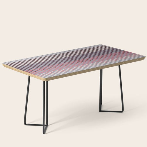 Painted Stripes Layered Coffee Table
