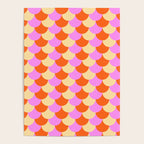 Scale Pattern / Art-deco - Pink, Orange, Cream Poster Gallery Image 4