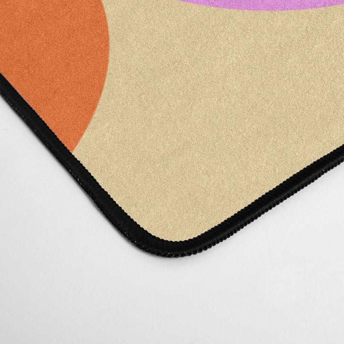 Scale Pattern / Art-deco - Pink, Orange, Cream Desk Mat Gallery Image 4