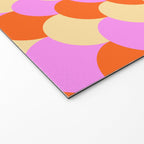 Scale Pattern / Art-deco - Pink, Orange, Cream Welcome Mat Gallery Image 2