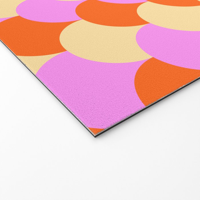 Scale Pattern / Art-deco - Pink, Orange, Cream Welcome Mat Gallery Image 2
