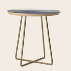 Navy Blue and Grey Minimalist Abstract Landscape Side Table Gallery Image 1