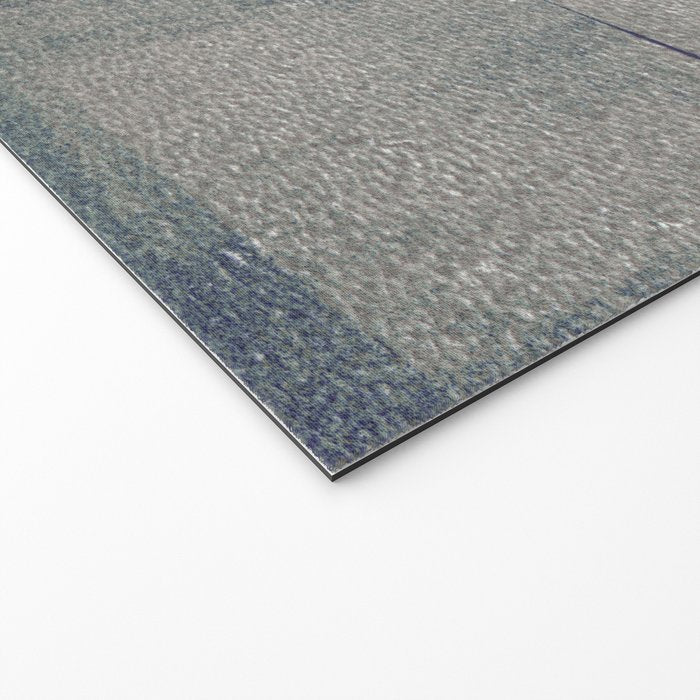 Navy Blue and Grey Minimalist Abstract Landscape Welcome Mat Gallery Image 2