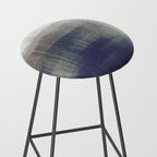 Navy Blue and Grey Minimalist Abstract Landscape Stool Gallery Image 2