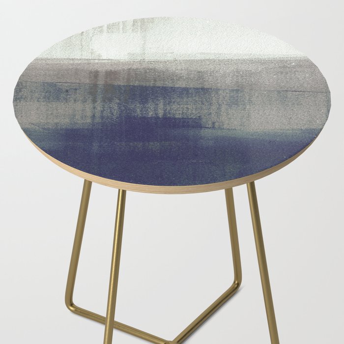 Navy Blue and Grey Minimalist Abstract Landscape Side Table Gallery Image 2