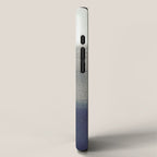 Navy Blue and Grey Minimalist Abstract Landscape iPhone Case Gallery Image 2