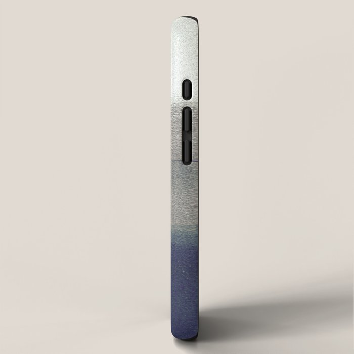 Navy Blue and Grey Minimalist Abstract Landscape iPhone Case Gallery Image 2