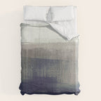 Navy Blue and Grey Minimalist Abstract Landscape Duvet Cover Gallery Image 6