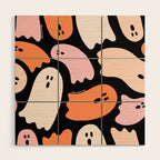 Ghost Print in Black Wood Wall Art Gallery Image 1