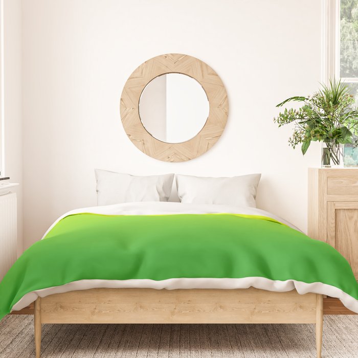 LIME GREEN OMBRE COLOR Duvet Cover Gallery Image 3