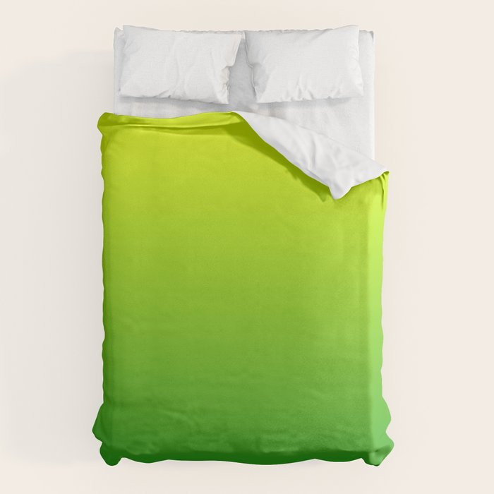 LIME GREEN OMBRE COLOR Duvet Cover Gallery Image 6