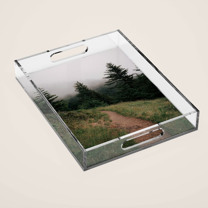 Moody Forest Path Acrylic Tray Gallery Image 1