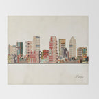 tampa skyline Throw Blanket Gallery Image 2