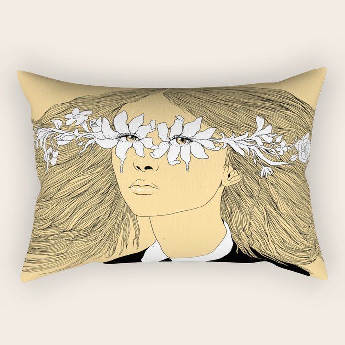Flowers in My Eyes (Life in a Glimpse) Rectangular Pillow Gallery Image 2