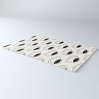 Black and white coffee drink mug doodle pattern Rug Gallery Image 3