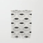 Black and white coffee drink mug doodle pattern Wall Hanging Gallery Image 1