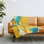 Mangoes - Tropical Fruit Illustration Throw Blanket Gallery Image 1