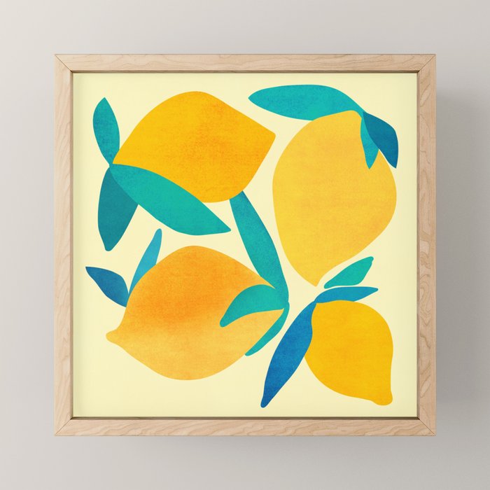 Mangoes - Tropical Fruit Illustration Mini Art Print Gallery Image 1