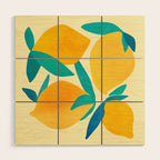 Mangoes - Tropical Fruit Illustration Wood Wall Art Gallery Image 1