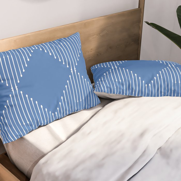 Geo (Sky Blue) Pillow Sham Gallery Image 2