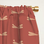 Dragonfly Pattern XVI Rose Pink Window Curtain Gallery Image 2