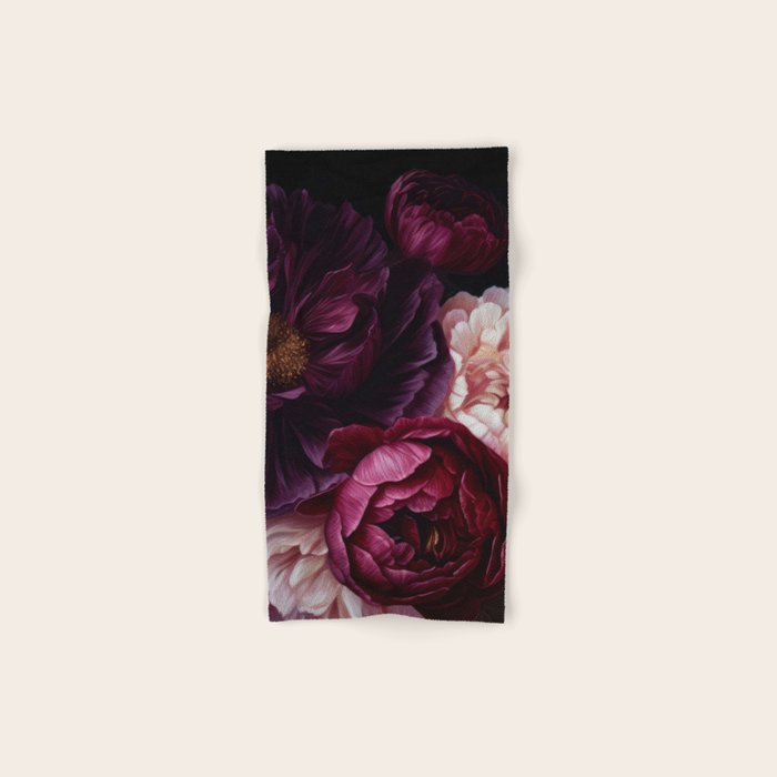 Nostalgic Lush Baroque Night Flowers Bath Towel Gallery Image 1