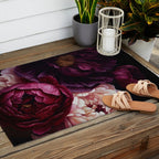 Nostalgic Lush Baroque Night Flowers Outdoor Rug Gallery Image 2