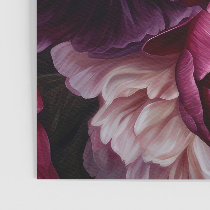 Nostalgic Lush Baroque Night Flowers Poster Gallery Image 3
