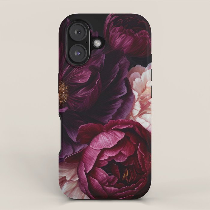 Nostalgic Lush Baroque Night Flowers iPhone Case Gallery Image 1