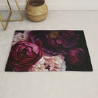 Nostalgic Lush Baroque Night Flowers Rug Gallery Image 1
